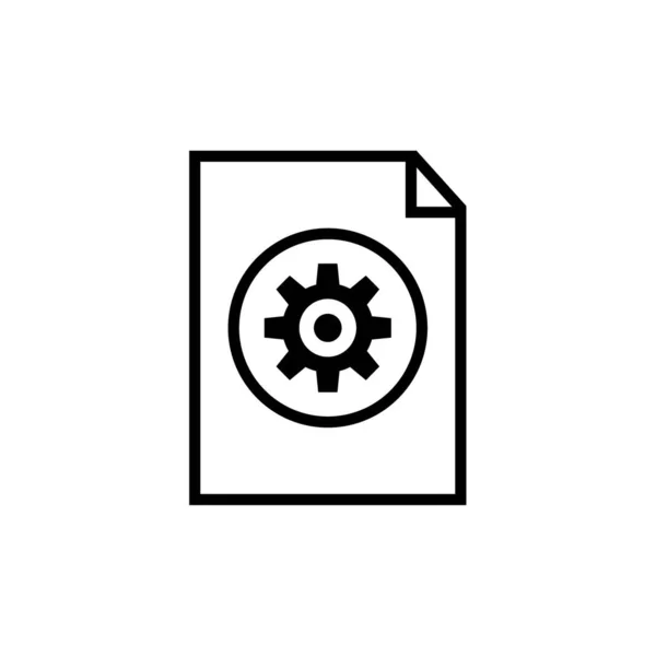 Vector Illustration File Settings Icon — Stock Vector