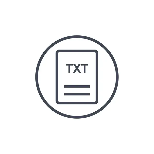 Txt File Format Icon Vector Illustration — Stock Vector