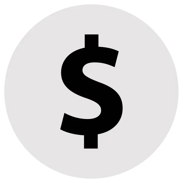 Dollar Pièce Plat Vecteur Icône — Image vectorielle