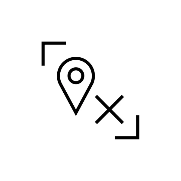Navigationsstift Marker Einfaches Symbol Vektorabbildung — Stockvektor