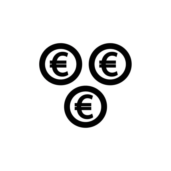 Euro Icono Conjunto Vector — Vector de stock