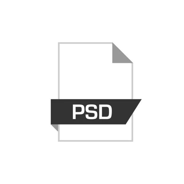 Иконка Документа Psd Векторная Иллюстрация Простой Дизайн — стоковый вектор