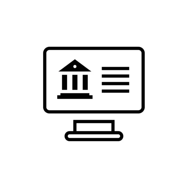 Online Banking Vector Glyph Icon — Stock Vector