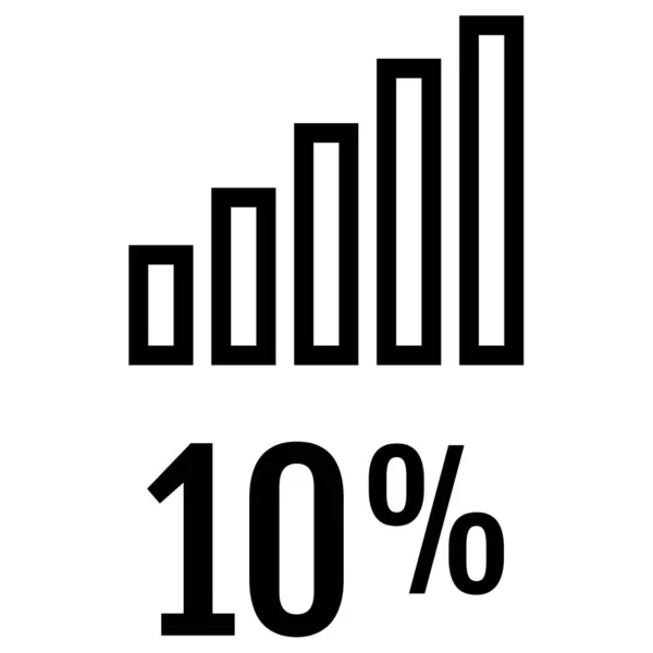 Zehn Prozent Rabatt Web Symbol Einfache Illustration — Stockvektor