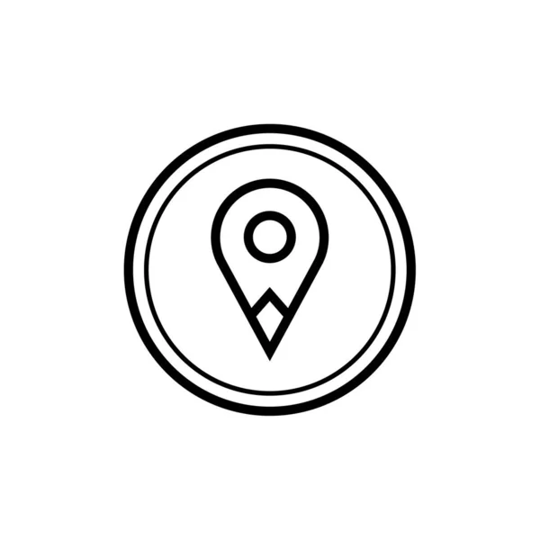 Значок Gps Навигации Векторная Иллюстрация — стоковый вектор