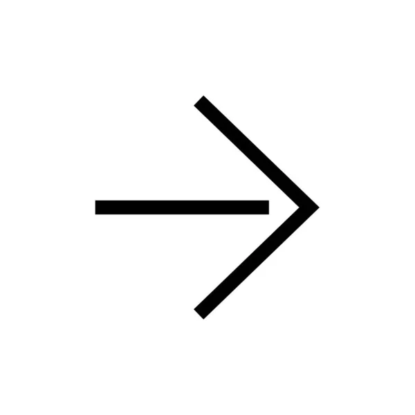 Pfeil Rechts Symbol Einfache Vektorillustration — Stockvektor