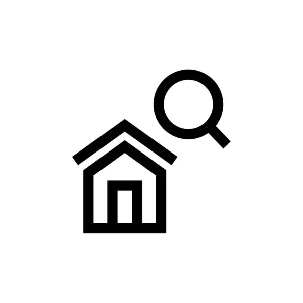 Icône Immobilière Illustration Vectorielle — Image vectorielle