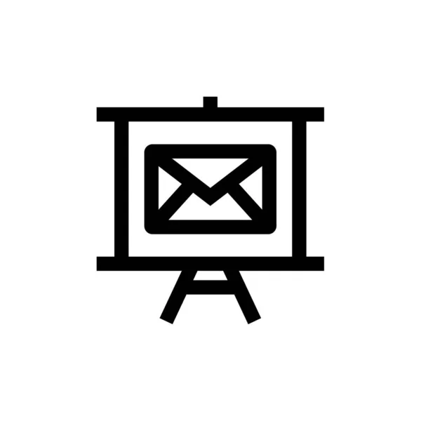 封筒のメールアイコン ベクトルイラスト フラットデザイン — ストックベクタ