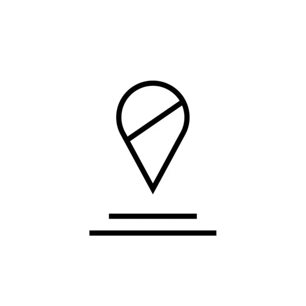 Navigation Pin Marker Simple Icon Vector Illustration — Stock Vector