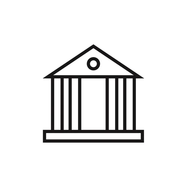 Іконка Будівлі Суду Проста Ілюстрація Придворних Векторних Іконок Символ Графічного — стоковий вектор