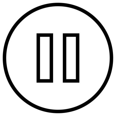 duraklat simgesi, vektör illüstrasyonu