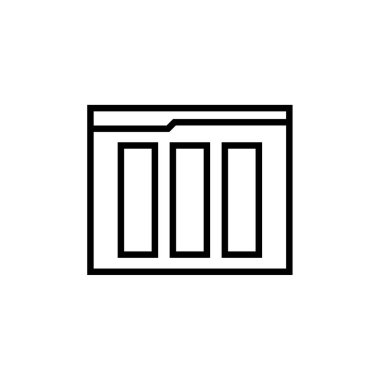 Web tarayıcı geniş çerçeve simgesinin vektör illüstrasyonu