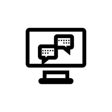 SMS & Metin Mesajlaşması ikon vektör çizimi