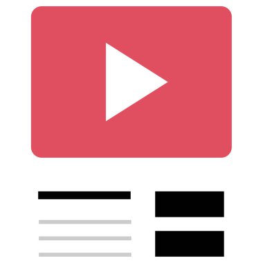 çalma düğmesi simgesi, vektör illüstrasyonu 