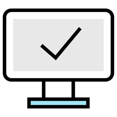 check mark icon. flat design. vector illustration        