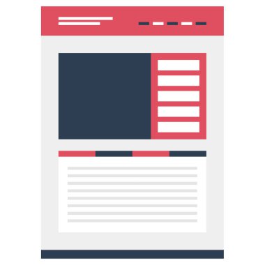 Web sitesi ve uygulama tasarımı, web tasarımı için beyaz arkaplanda izole edilmiş tarayıcı vektör simgesi 