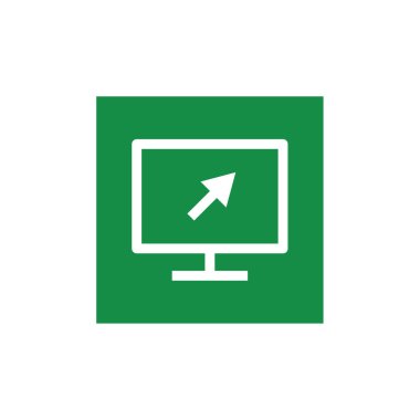 Bilgisayar monitörü simgesi. vektör illüstrasyonu