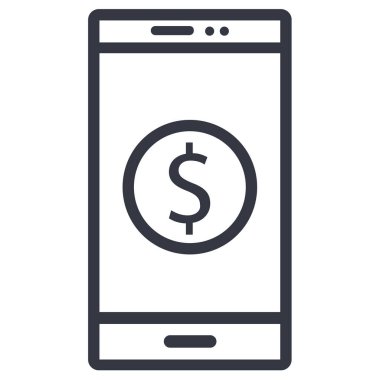 Akıllı telefon cep telefonu para simgesi 