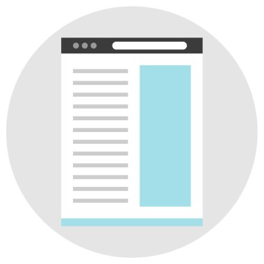 Web sitesi ve uygulama tasarımı, web tasarımı için beyaz arkaplanda izole edilmiş tarayıcı vektör simgesi 