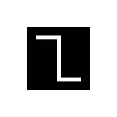 L harfi logo tasarım vektörü 