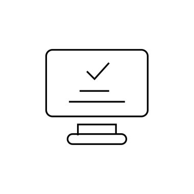 Dizüstü bilgisayar simgesi vektör çizimi 