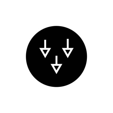 Soyut çokgen geometrik şekil simgesi, vektör illüstrasyonu