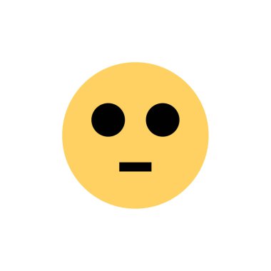 İfade simgesi, yüz ifadesi, duygu sembolü, vektör illüstrasyonu