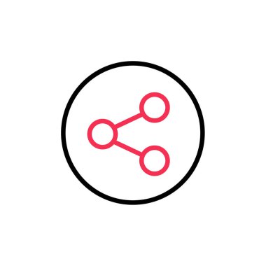 Paylaşılan simge beyazda izole edildi. vektör illüstrasyon simgesi 