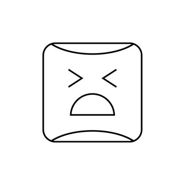 emoji, yüz ifadesi sembolü, simge simgesi, vektör illüstrasyonu