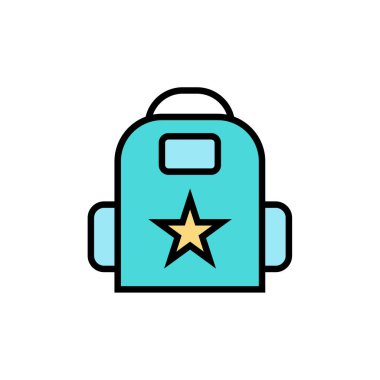 Sırt çantası simgesi için illüstrasyon simgesi