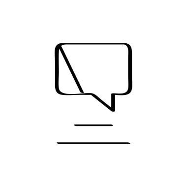 Sohbet sohbet balonu vektör illüstrasyonu 