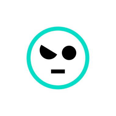 İfade simgesi, yüz ifadesi, duygu sembolü, vektör illüstrasyonu