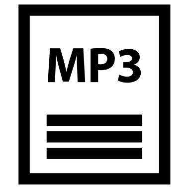 mp3 dosya biçimi vektör illüstrasyonu