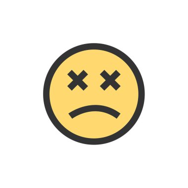 emoji, yüz ifadesi sembolü, simge simgesi, vektör illüstrasyonu