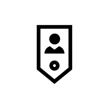 Beyaz arkaplanda siyah kalkan simgesi 