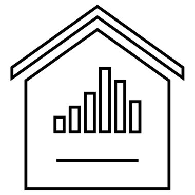 Ev. Web simgesi basit illüstrasyon 