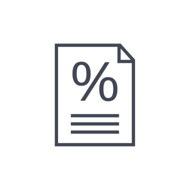 yüzde işareti simgesi, vektör, illüstrasyon 