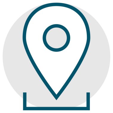 Navigasyon iğne işareti basit simge, vektör illüstrasyonu