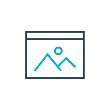 Galeri Simgesi vektör illüstrasyonu 