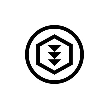 Soyut çokgen geometrik şekil simgesi, vektör illüstrasyonu