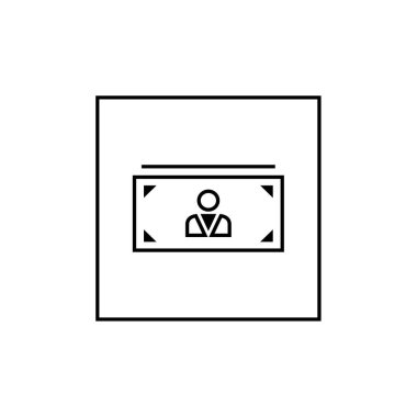 ID kart simgesi vektör illüstrasyonu