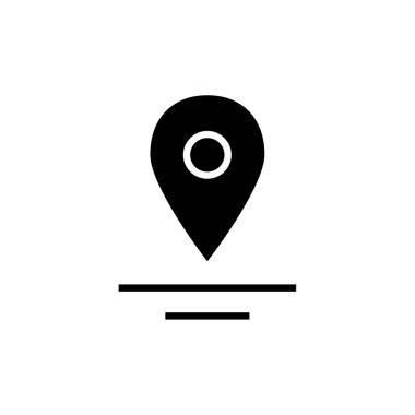 Navigasyon iğne işareti basit simge, vektör illüstrasyonu