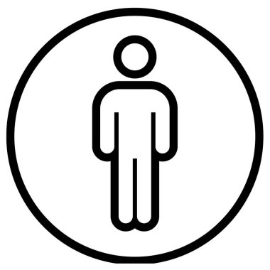 Adamım. Web simgesi basit illüstrasyon