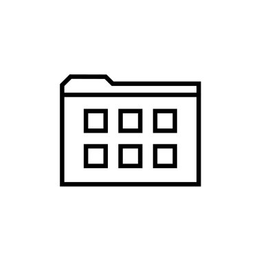 klasör arşivi. Web simgesi basit illüstrasyon     