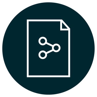 Beyaz arkaplanda izole edilmiş belge simgesi vektörü