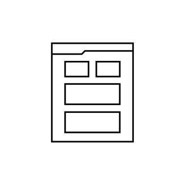 wirefram simgesi vektör illüstrasyonu