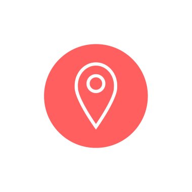 Navigasyon iğne işareti basit simge, vektör illüstrasyonu