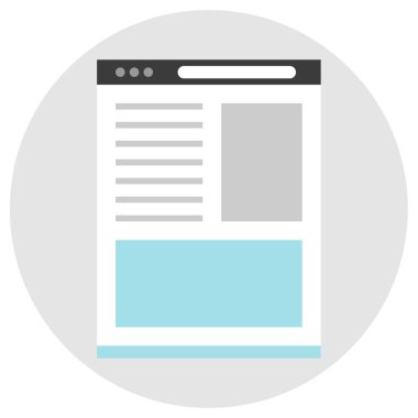 Web sitesi ve uygulama tasarımı, web tasarımı için beyaz arkaplanda izole edilmiş tarayıcı vektör simgesi 