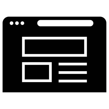 wirefram simgesi vektör illüstrasyonu