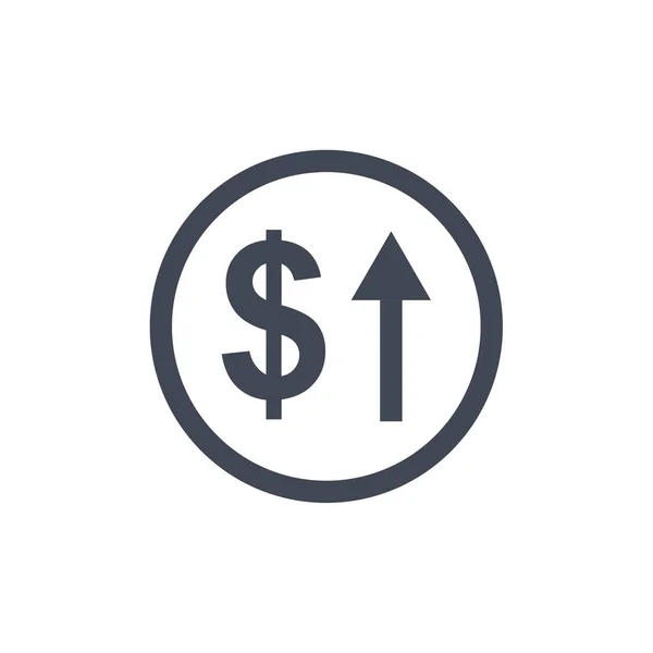 Sinal Dólar Ícone Simples — Vetor de Stock